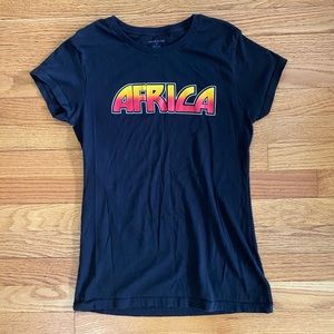 Adam Levine “Africa” Tshirt, Black Size Medium- Women’s